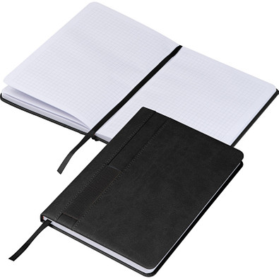 Notizbuch mit Steckfach A5, schwarz