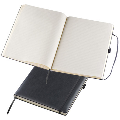 Notizbuch Retro, DIN A4, liniert, schwarz Notizbuch Retro, DIN A4, liniert, schwarz