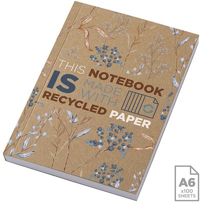 Novella Austen A6 Softcover Notizbuch aus recyceltem Kraftpapier – 100 Blatt, natur