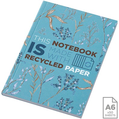 Novella Austen A6 Softcover Notizbuch aus Recyclingmaterial – 50 Blatt, blau