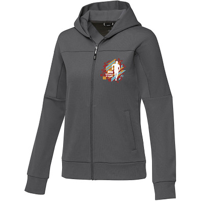 Nubia Performance Kapuzensweatjacke für Damen, storm grey,  L