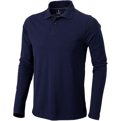 ELEVATE Herren Langarm Poloshirt Oakville, dunkelblau, S