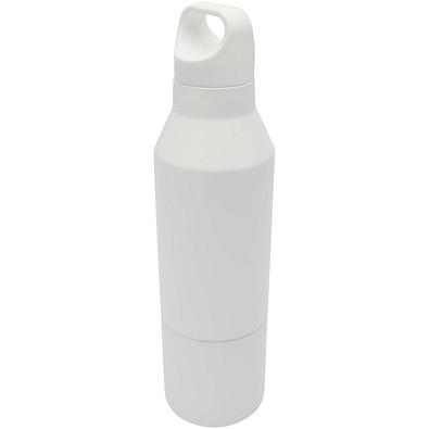 Odessy 600 ml Isolierflasche und 300 ml Becher aus RCS recyceltem Edelstahl, weiss