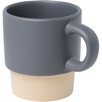 Olympia 130 ml stapelbarer Expresso Becher mit Tonboden, grau