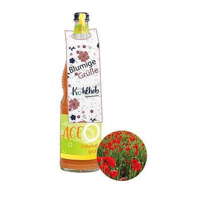 On-Pack Samenpapier, Mohnblume, 1-seit. Druck