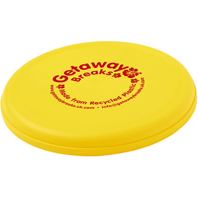 Orbit Frisbee aus recyceltem Kunststoff, gelb