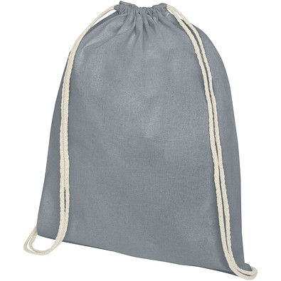 Oregon 140 g/m² Turnbeutel aus Baumwolle 5L, grau