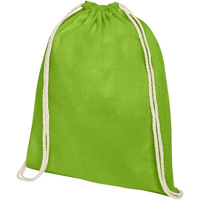 Oregon 140 g/m² Turnbeutel aus Baumwolle 5L, limone