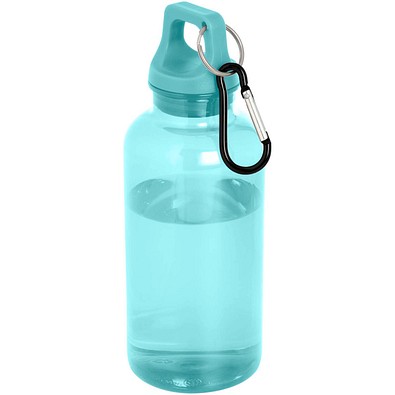 Oregon 400 ml RCS-zertifizierte Trinkflasche aus recyceltem Kunststoff mit Karabiner, türkis