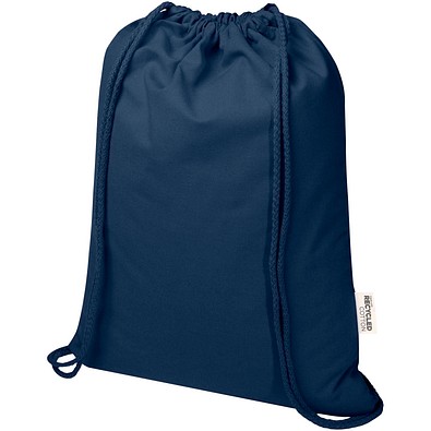 Oregon Blend 140 g/m² GRS-recycelter Turnbeutel 5 L, navy