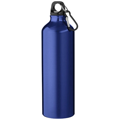 Aluminium-Trinkflasche mit Karabinerhaken, 800 ml, blau Aluminium-Trinkflasche mit Karabinerhaken, 800 ml, blau