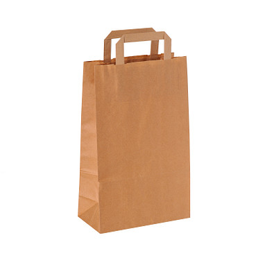 Papier-Tragetasche, 22 x 36 x 11 cm, medium, natur