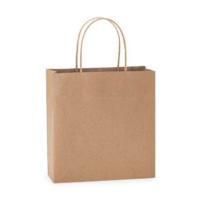 Papier Tragetasche Recycled klein, natur