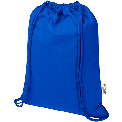 Peru Blend 180 g/m² Sportbeutel aus GRS recycelter Baumwolle 5L, royalblau