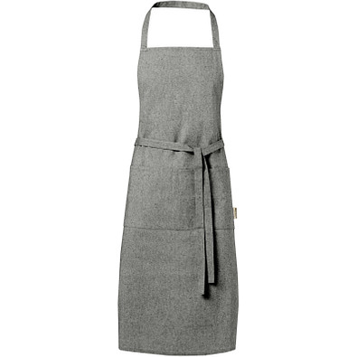 Pheebs Schürze aus 200 g/m² Recyclingbaumwolle, heather schwarz