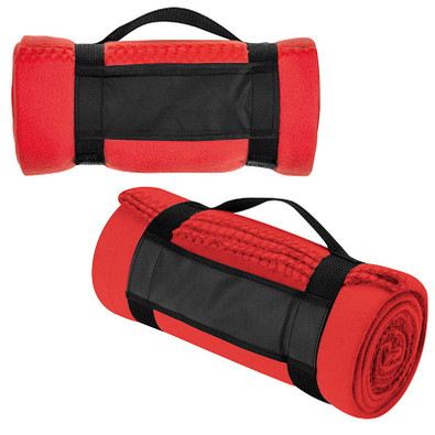 Picknick-Fleece-Decke Softy, rot