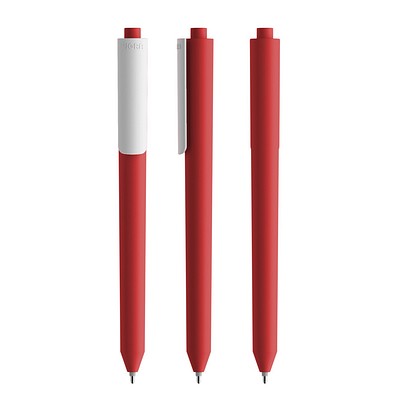 Pigra P03 Soft Touch Push Kugelschreiber, Red-White
