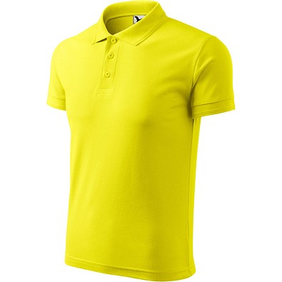 Polohemd Herren Pique Polo, 2XL, zitronengelb