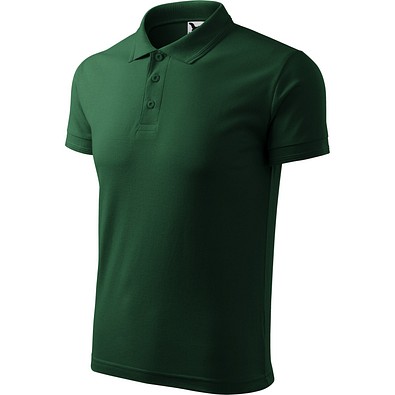 Polohemd Herren Pique Polo, S, dark green