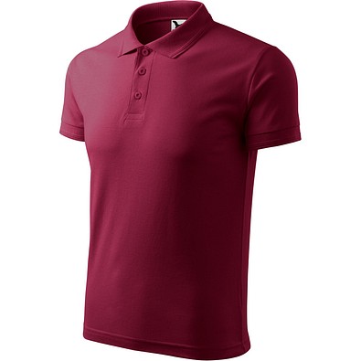 Polohemd Herren Pique Polo, S, garnet