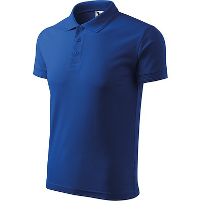 Polohemd Herren Pique Polo, S, königsblau