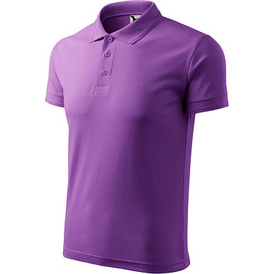 Polohemd Herren Pique Polo, S, lila