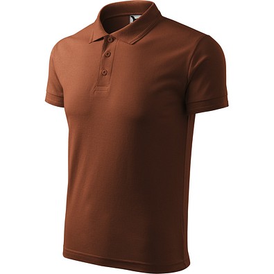 Polohemd Herren Pique Polo, S, schokolade