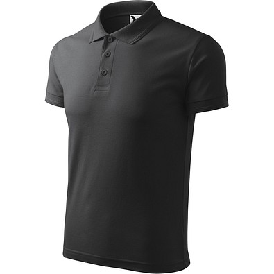 Polohemd Herren Pique Polo, XL, anthrazit melliert