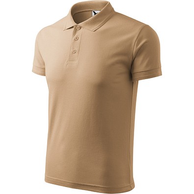 Polohemd Herren Pique Polo, XL, sand