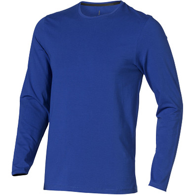 ELEVATE Herren Öko Langarmshirt Ponoka, blau, M