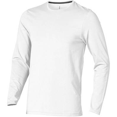 ELEVATE Herren Öko Langarmshirt Ponoka, weiß, XXXL