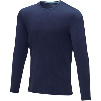 ELEVATE Herren Öko Langarmshirt Ponoka, navy, M