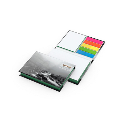 Geiger-Notes Haftnotizen Prag White Bestseller gloss, inkl. Druck auf Umschlag, Farbschnitt grün