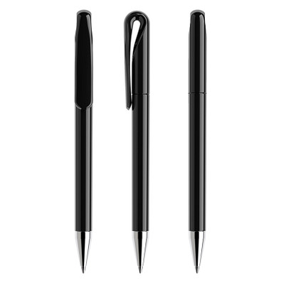 prodir® Drehkugelschreiber DS1 TPC Twist, blaue Mine, schwarz