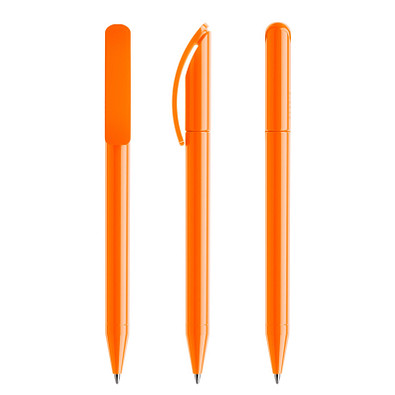 prodir® Drehkugelschreiber DS3 TPP Twist, blaue Mine, orange