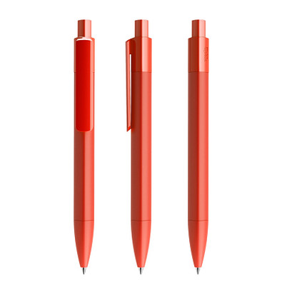 prodir® Druckkugelschreiber DS4 PMM Push, blaue Mine, rot