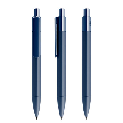 prodir® Druckkugelschreiber DS4 PMM Push, blaue Mine, dunkelblau