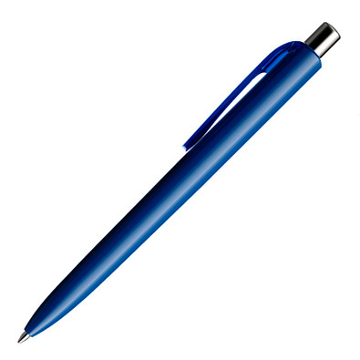 prodir® Kugelschreiber DS8 PPP Family, blaue Mine, marineblau/silber poliert