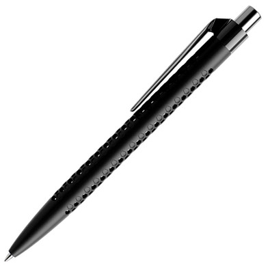 prodir® Kugelschreiber QS40 PMP Air, blaue Mine, schwarz/silber poliert