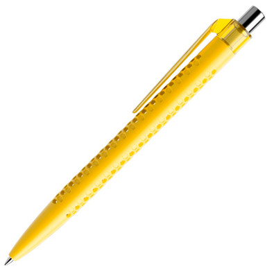 prodir® Kugelschreiber QS40 PMT Air, blaue Mine, gelb/silber poliert