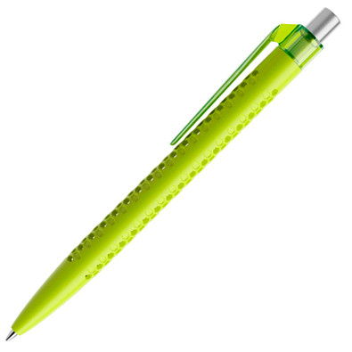 prodir® Kugelschreiber QS40 PMT Air, blaue Mine, gelbgrün/silber satiniert