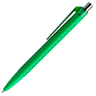 prodir® Kugelschreiber QS40 PMT Air, blaue Mine, hellgrün/silber poliert