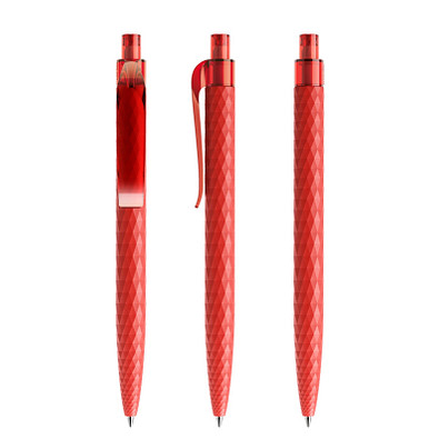 prodir® Druckkugelschreiber QS01 PMT Push, blaue Mine, rot
