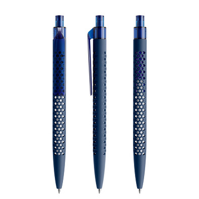 prodir® Druckkugelschreiber QS40 Soft Touch PRT Push, blaue Mine, dunkelblau