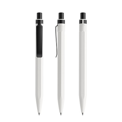 prodir QS50 PMS Push Kugelschreiber, White-Black satin finish