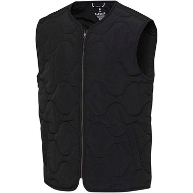 Quarz GRS-recycelte Thermoweste Unisex, schwarz, L
