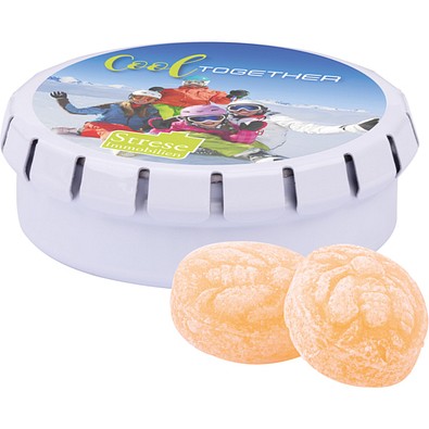 Quick Box, weiß, Honigbonbons, inkl. Druck