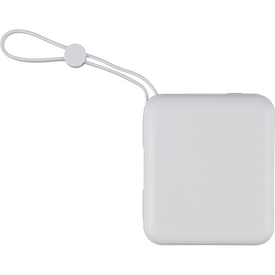 Recycelte ABS-Powerbank Jona, weiß