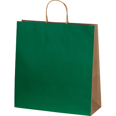 Recycelte Papiertasche groß, grün