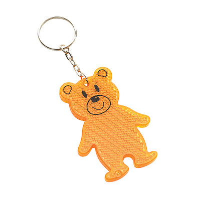 Reflektierender Schlüsselanhänger TEDDY,orange